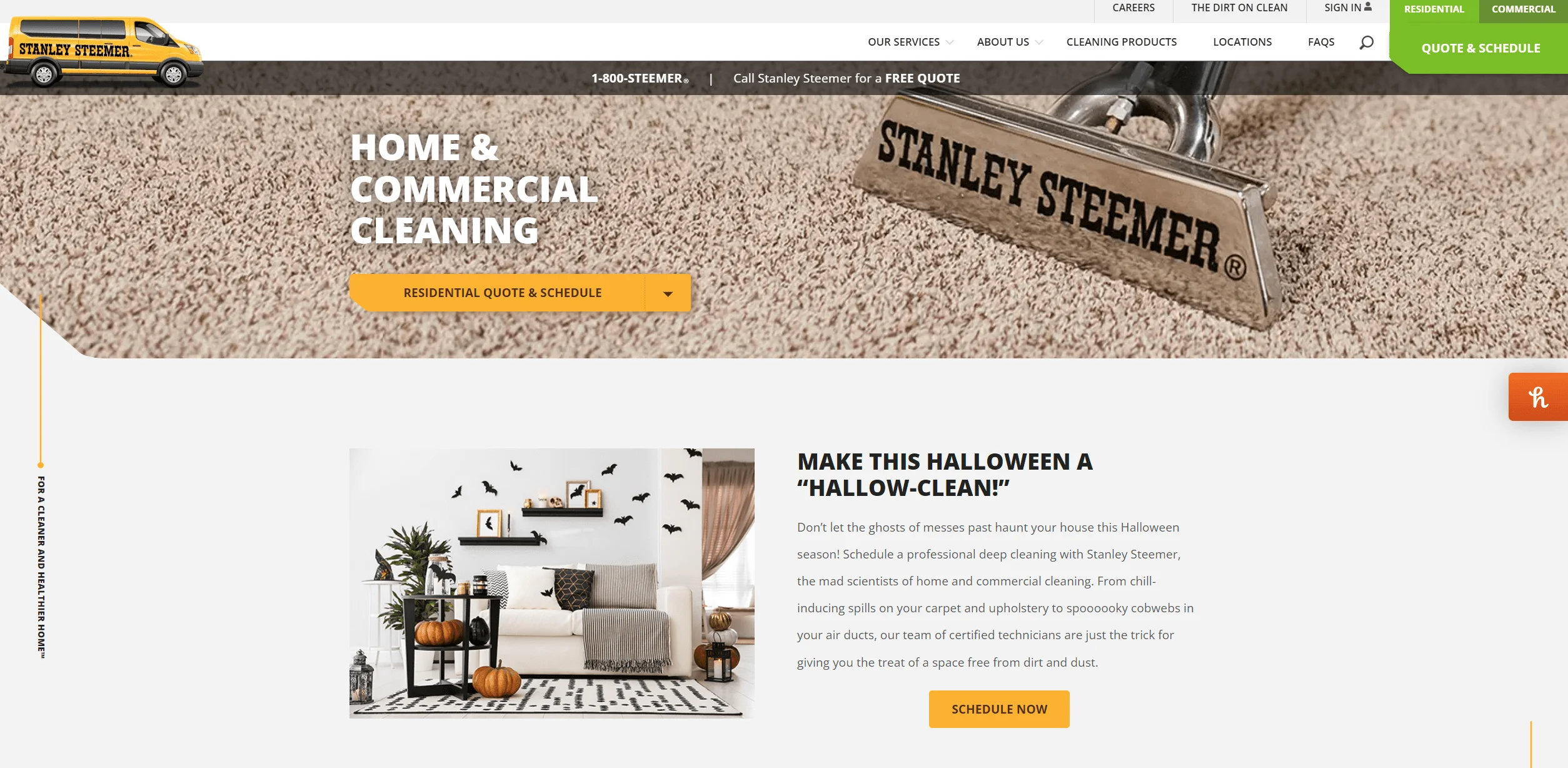 Screenshot of Stanley Steemer